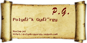 Polyák György névjegykártya